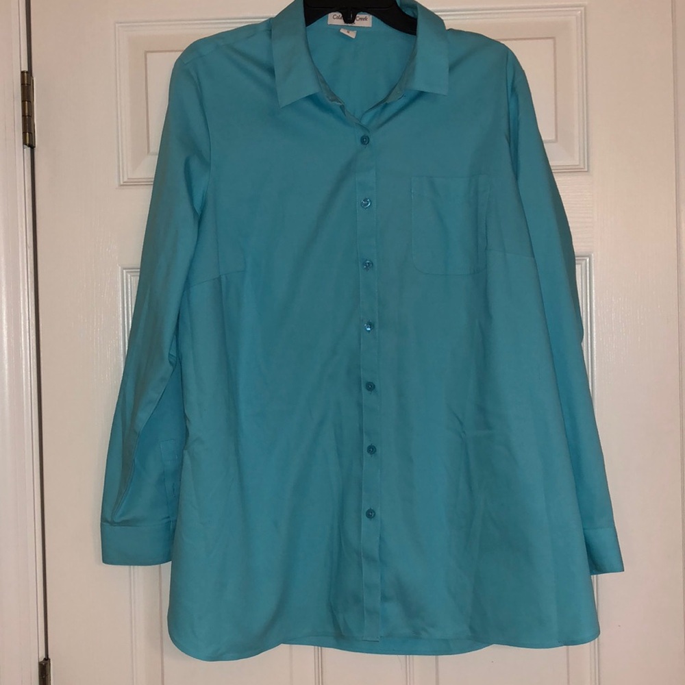 Coldwater Creek Cyan Blue Blouse in Women’s 1X